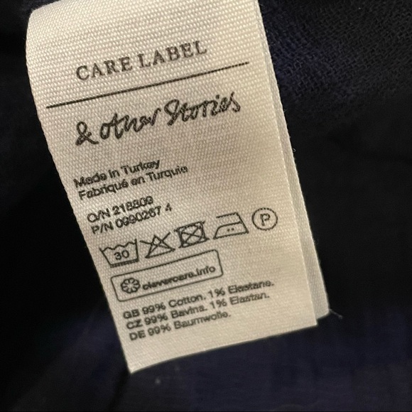 Paris Atelier & Other Stories Women’s Strappy Midi Dress Navy Blue Sz 0. - Picture 7 of 8